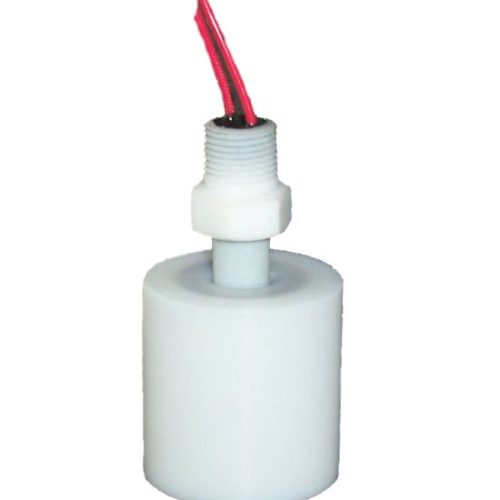 PTFE Float Switch – LS-15-600, 1/8" NPT, SPDT, 3 VA, 1.10" Float, 24" Leads