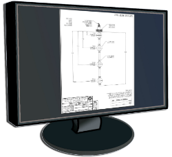 CAD drawing monitor